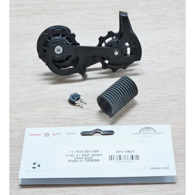 11 Rear Derailleur X7 10 Speed Short Cage Assembly - Black