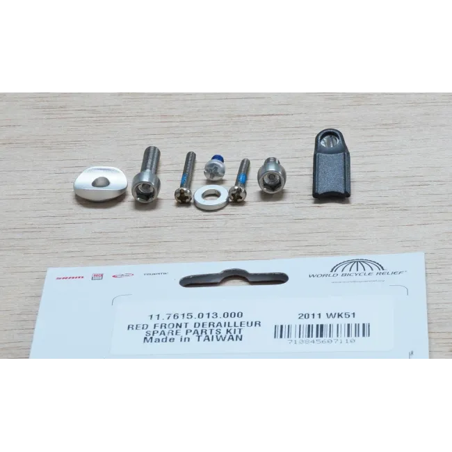 Red Front Derailleur Spare Parts Kit - Silver