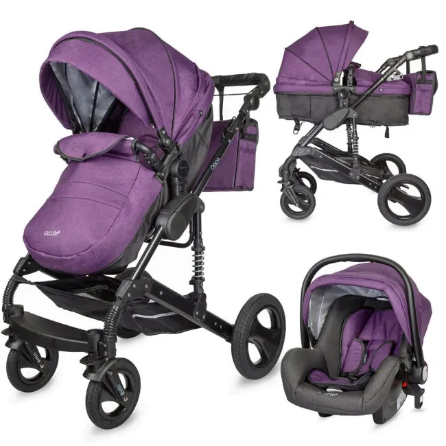 Carucior Transformabil 3 In 1 Cocolle Oppa - Violet