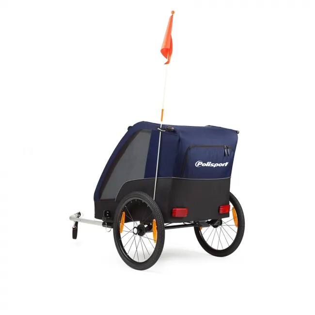 Remorca Bicicleta Transport Copii Polisport Trailer - Albastru