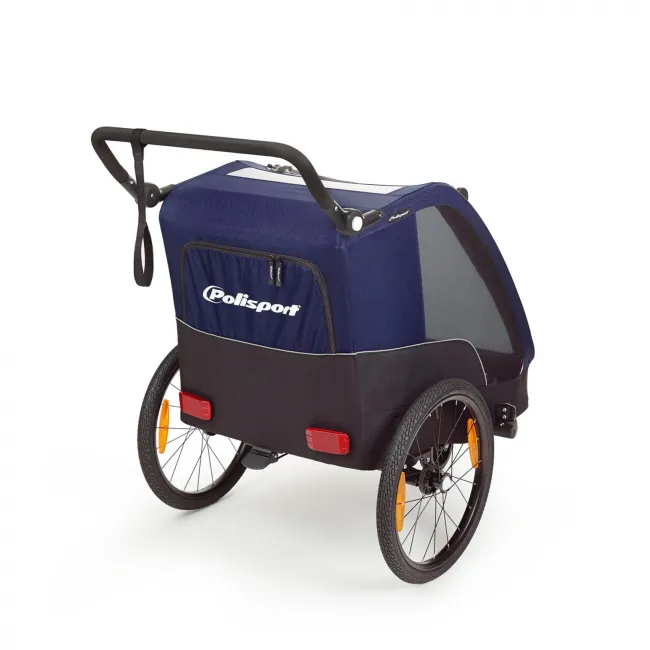 Remorca Bicicleta Transport Copii Polisport Trailer - Albastru