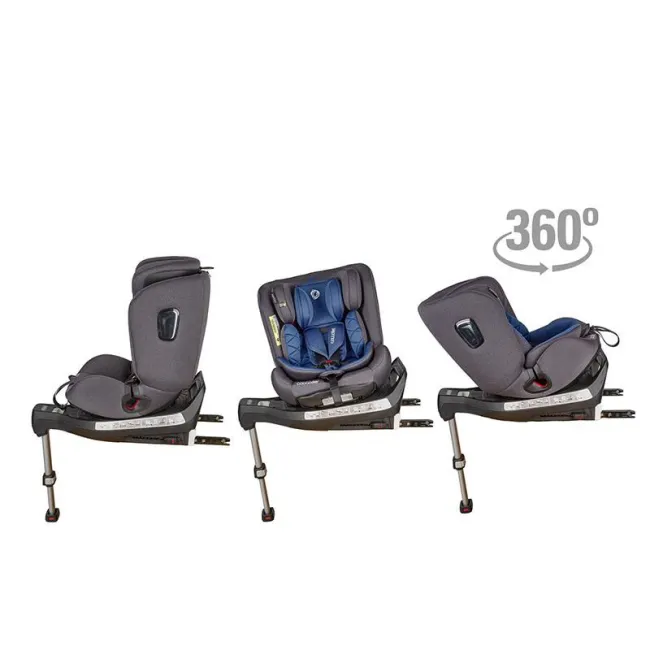 Scaun Auto Copii, Rotativ cu Isofix Coccolle Astana, 0-36 Kg - Albastru