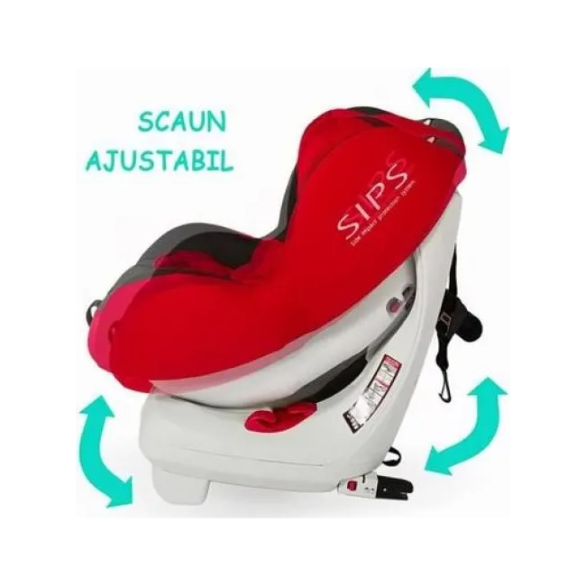 Scaun Auto Rotativ cu Isofix Coccolle Mira-Fix 0-18 Kg - Rosu