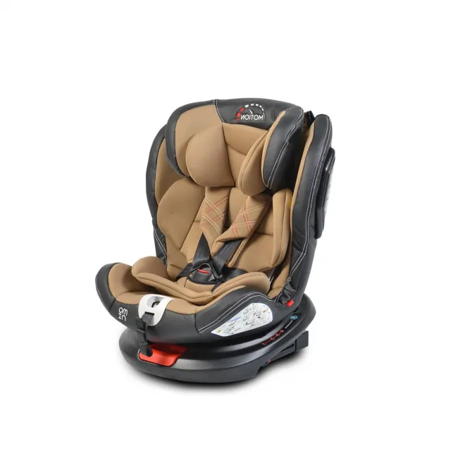 Scaun Auto Rotativ cu Isofix Leather Motion 0-36 Kg - Bej