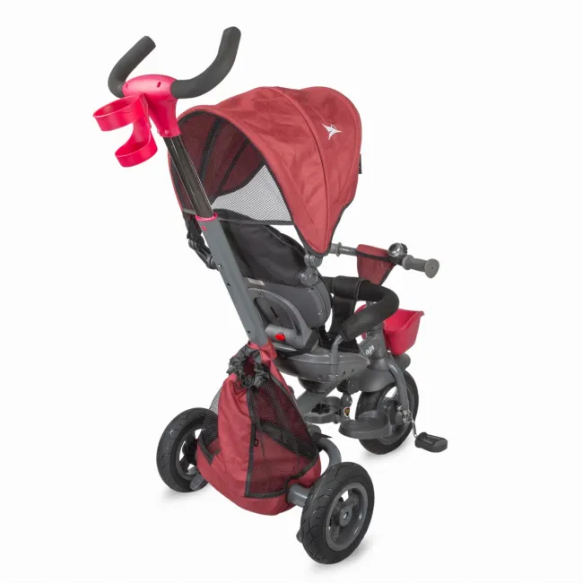 Tricicleta Copii Multifunctionala 4 In 1 Hapi Neo - Visiniu