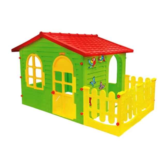 Casuta de joaca pentru copii Garden House cu gard, Mochtoys