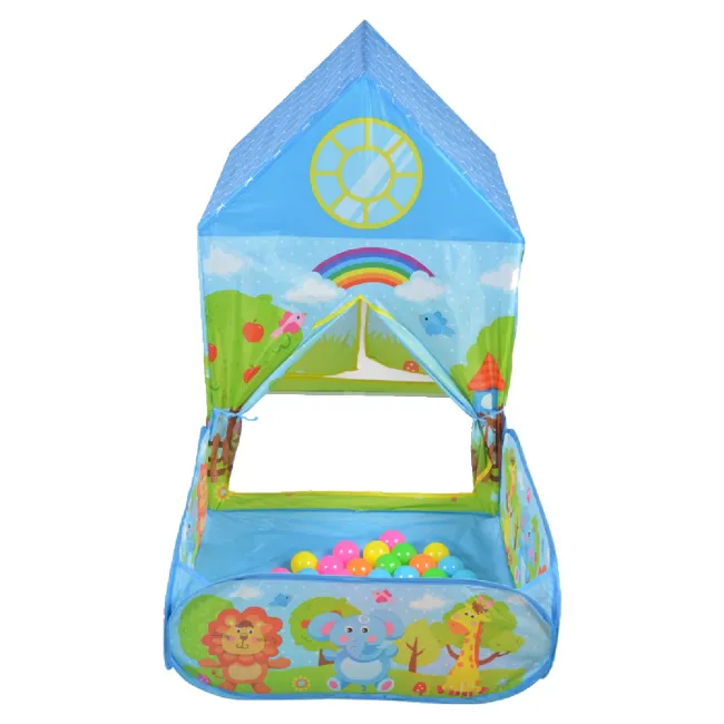 Cort de joaca pentru copii Zoo, cu 50 bile plastic incluse
