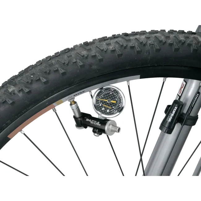 Manometru Analogic Bicicleta Topeak Shuttle TSUTG-02, Negru