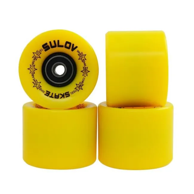 Roti Penny Board - 60 x 45 mm, Set 4 buc, Galben