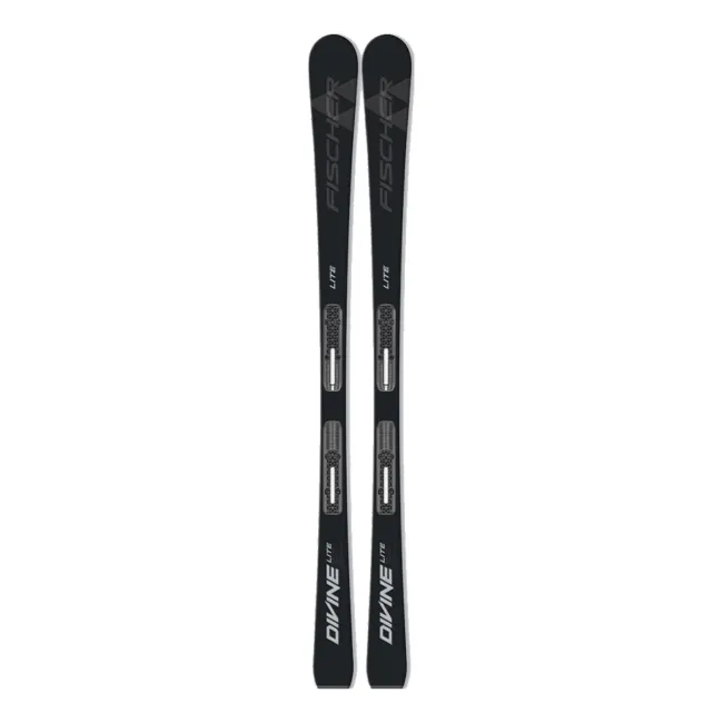Schiuri Fischer S DIVINE LITE + legaturi T51121, 160cm, Negru-Gri