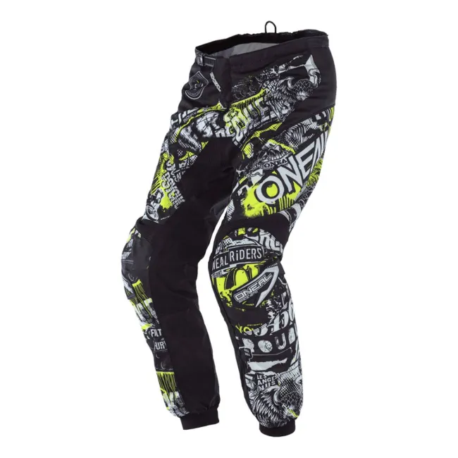 Pantaloni Ciclism Copii O'Neal Element Attack - 22 (5/6), Negru-Galben Neon