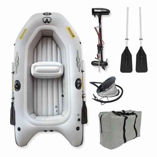 Barca Pneumatica Aqua Marina Motion, Cu Motor Electric T-18 - Alb