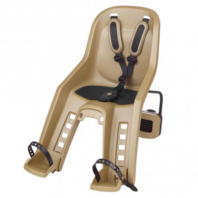 Scaun Bicicleta Copii Polisport Bubbly Mini Plus FF, Auriu-Negru