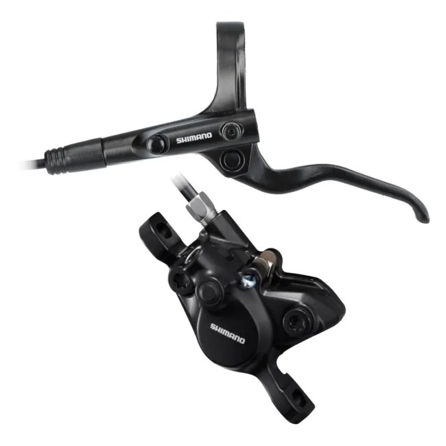 Frana Pe Disc Set Asamblat Shimano Bl-Mt201(L), Br-Mt200(F), Levier Aluminiu, Fara Adaptor