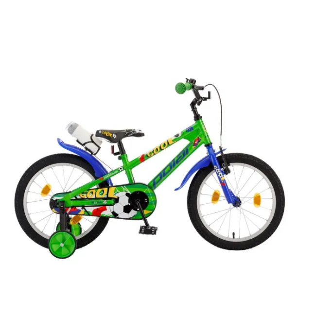 Bicicleta Copii Polar 2023 Footbal - 18 Inch, Verde-Albastru