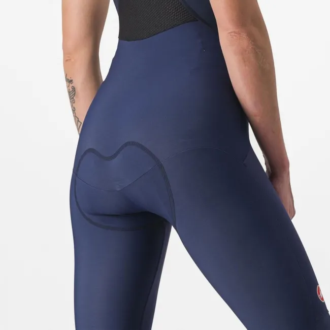 Pantaloni lungi cu bretele Castelli Sorpasso RoS W de dama Bleumarin/Argintiu M