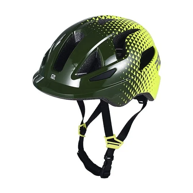 Casca Ciclism Copii P2R MASCOT - 52-56 cm, S, Verde inchis-Galben