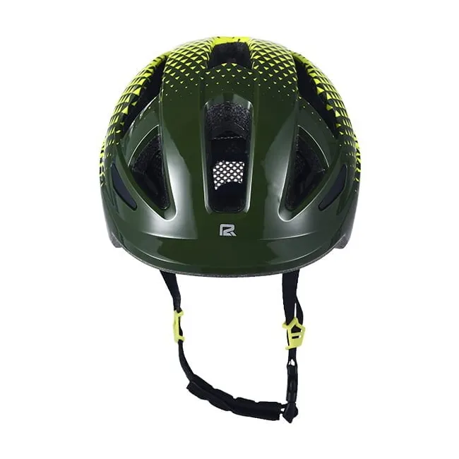 Casca Ciclism Copii P2R MASCOT - 52-56 cm, S, Verde inchis-Galben