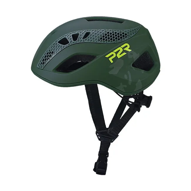 Casca Ciclism P2R ZENERO - 59-61 cm, M-L, Verde inchis