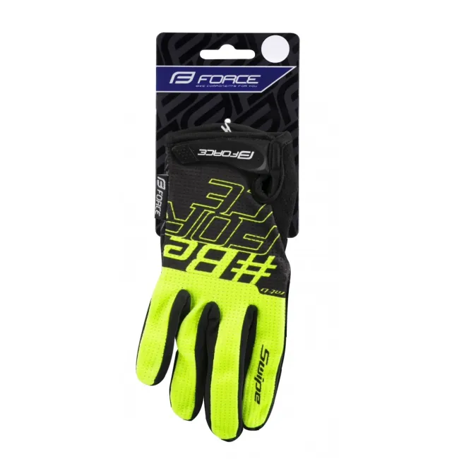 Manusi Force MTB SWIPE , Negru/Verde fluo S