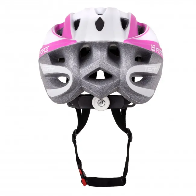 Casca Force Tery alb/roz S-M (54-58 cm)