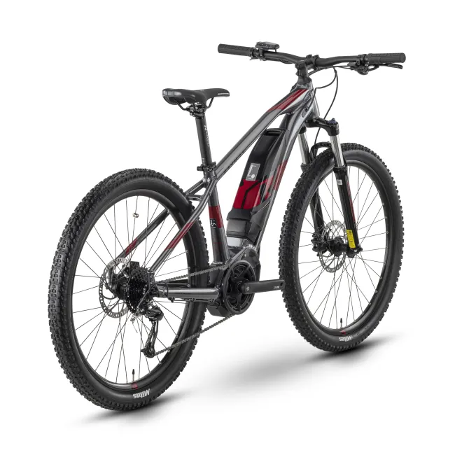 Bicicleta Electrica Raymon HardRay E 3.0 - 27.5 Inch, S, Gri-Rosu