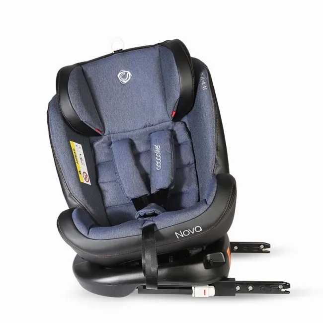 Scaun Auto Rotativ Coccolle Nova cu Isofix 0-36 Kg - Albastru inchis