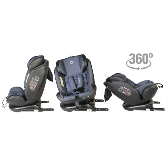 Scaun Auto Rotativ Coccolle Nova cu Isofix 0-36 Kg - Albastru inchis