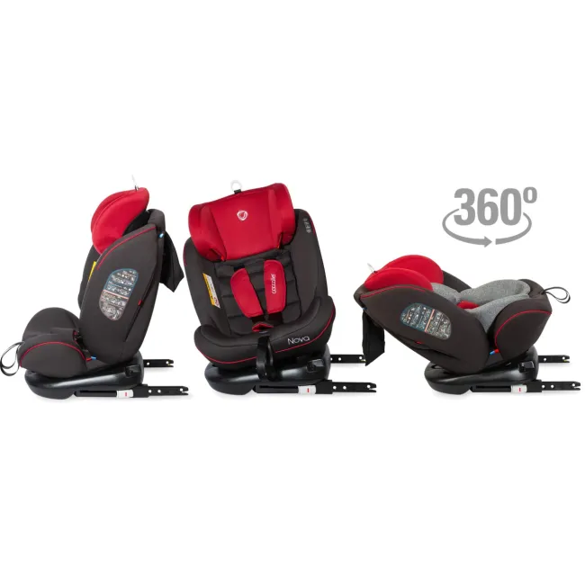 Scaun Auto Rotativ Coccolle Nova cu Isofix 0-36 Kg - Rosu