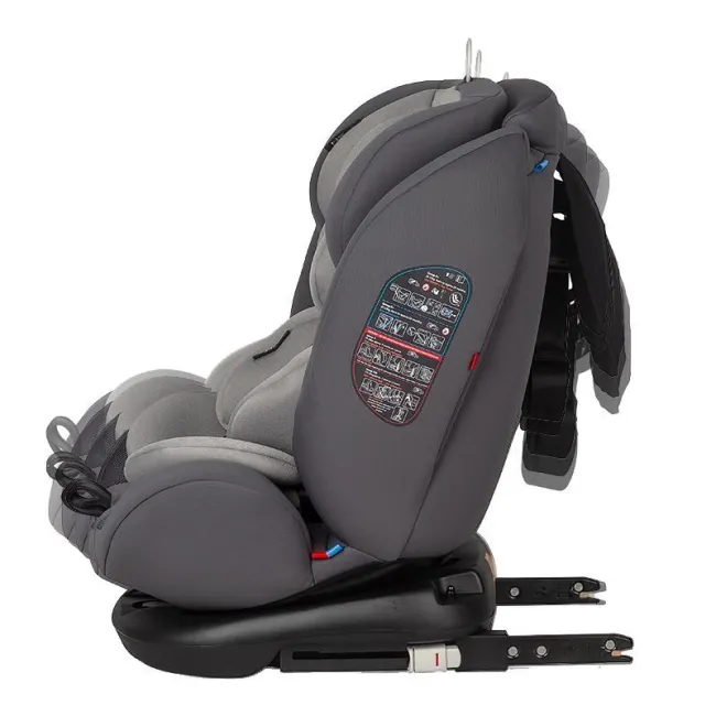 Scaun auto copii, rotativ cu isofix Coccolle Nova Moonlit, 0-36 kg - Gri