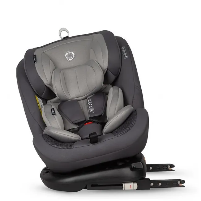 Scaun auto copii, rotativ cu isofix Coccolle Nova Moonlit, 0-36 kg - Gri
