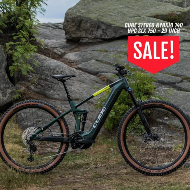 Bicicleta Electrica Cube Stereo Hybrid 140 HPC SLX 750 - 29 Inch, M, Verde-Galben