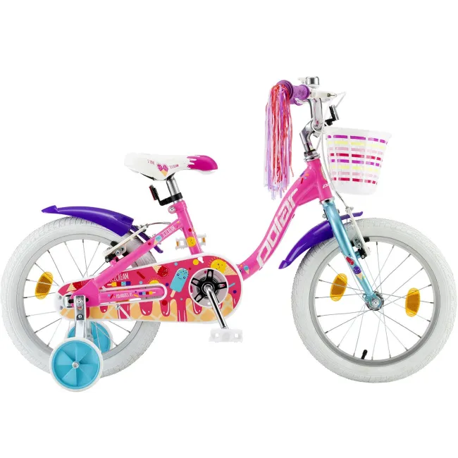 Bicicleta Copii Polar 2024 IceCream - 16 Inch, Roz