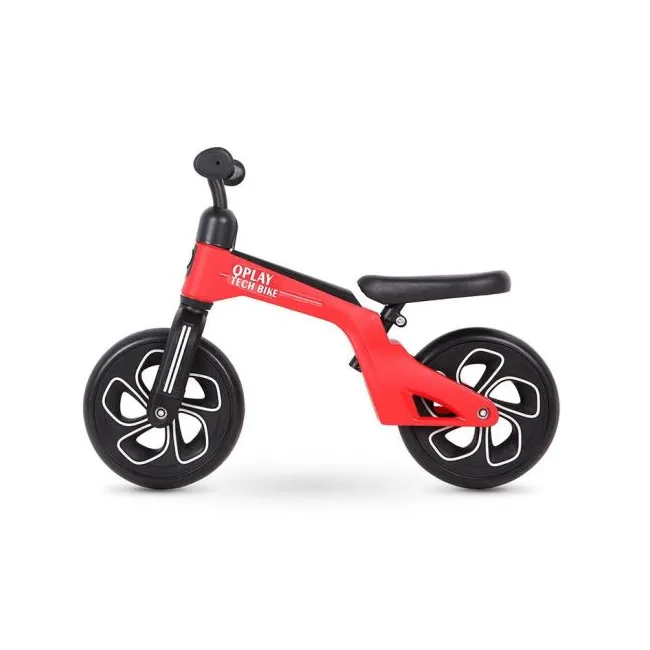 Bicicleta Copii QPlay Tech - 10 Inch, Rosu