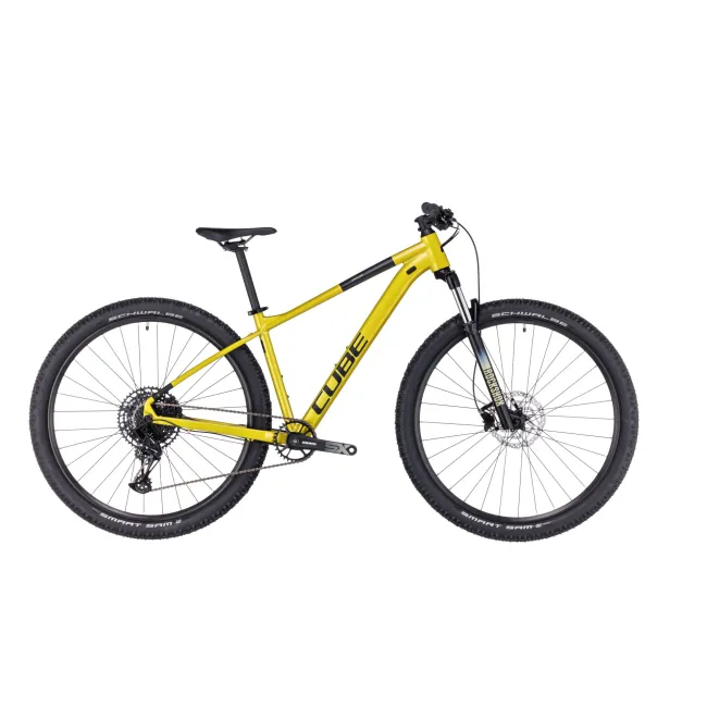 Bicicleta Mtb Cube Analog Flashlime Black 2023 - 25.7 Inch, XS, Galben, Reambalat