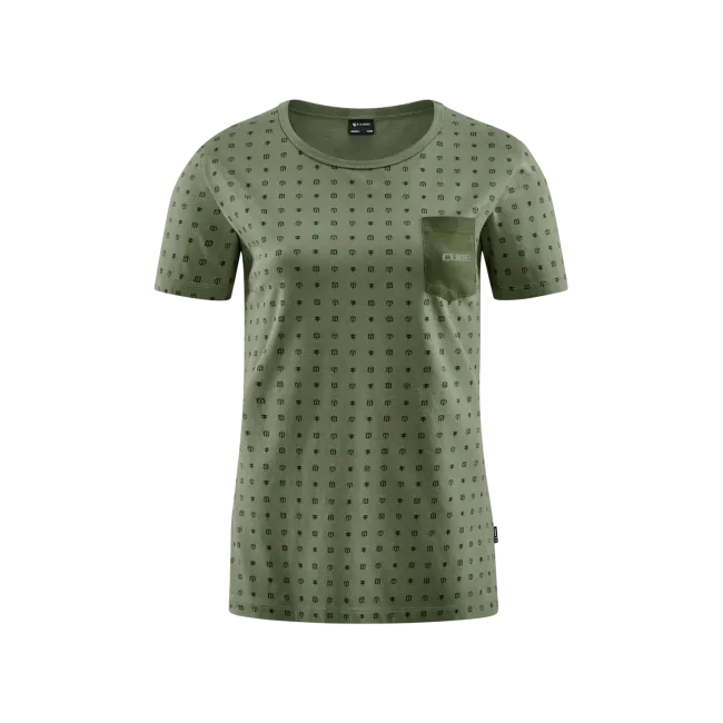 TRICOU CUBE ORGANIC WS T-SHIRT PEDAL OLIVE M