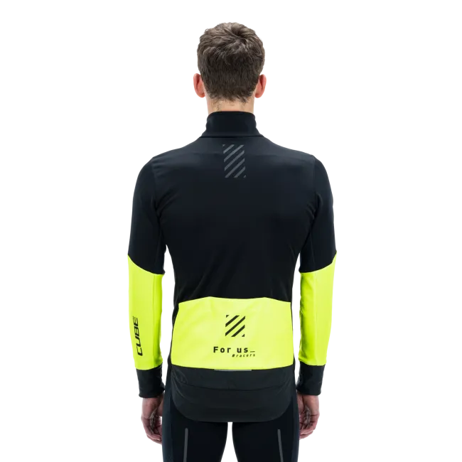 JACHETA CUBE BLACKLINE SOFTSHELL JACKET SAFETY BLACK N NEON YELLOW L