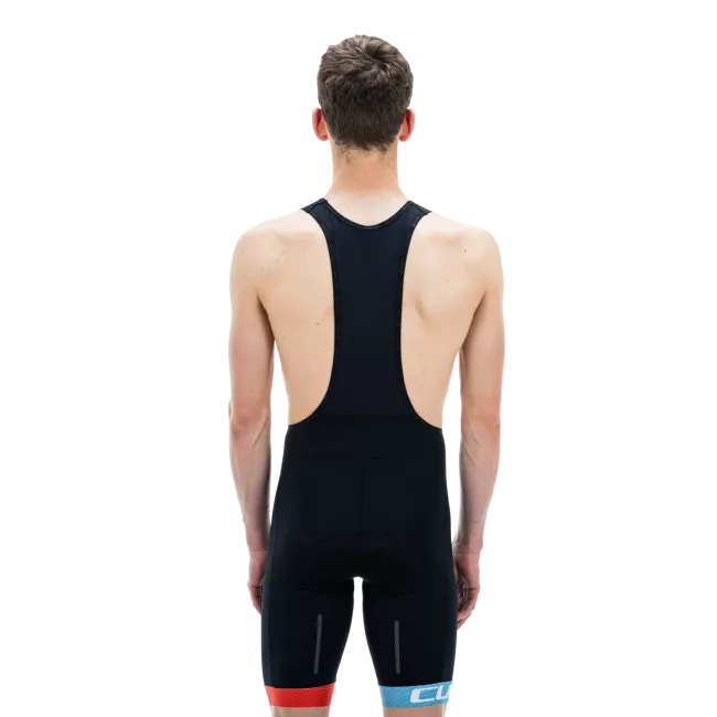 PANTALONI CICLISM CUBE TEAMLINE BIB SHORTS BLACK BLUE RED S