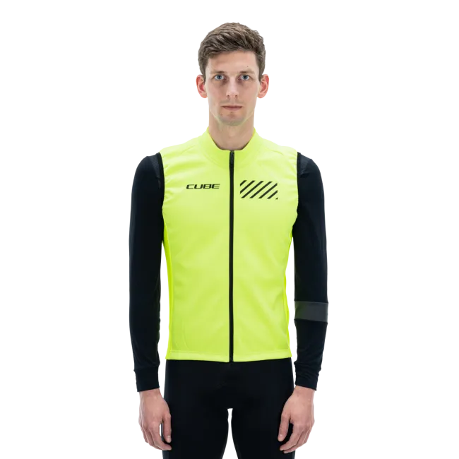 VESTA CUBE BLACKLINE SOFTSHELL GILET SAFETY BLACK N NEON YELLOW M