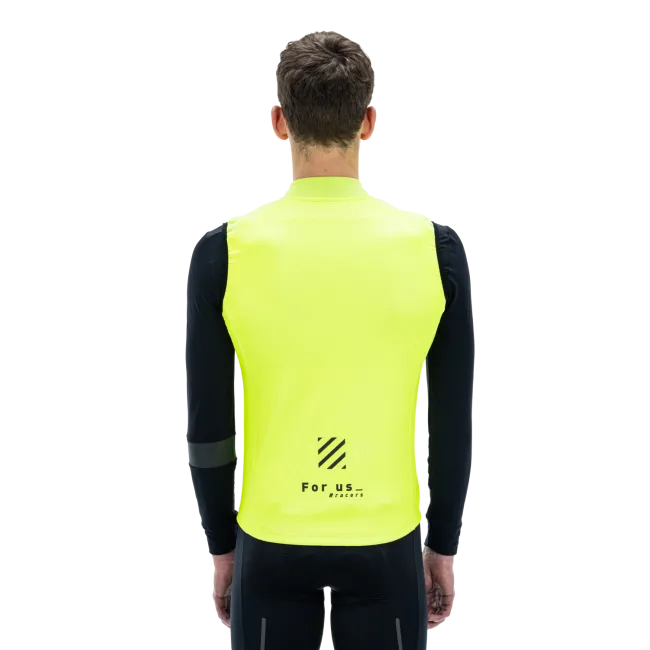 VESTA CUBE BLACKLINE SOFTSHELL GILET SAFETY BLACK N NEON YELLOW M