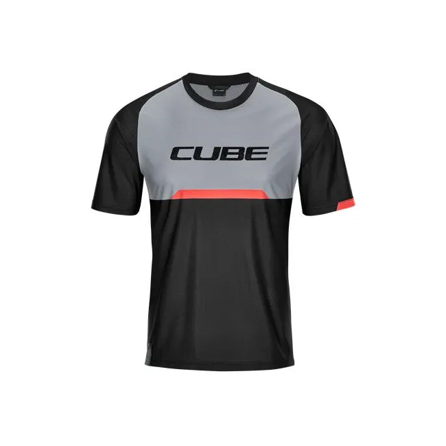 TRICOU CUBE EDGE ROUND NECK JERSEY S/S BLACK GREY  L