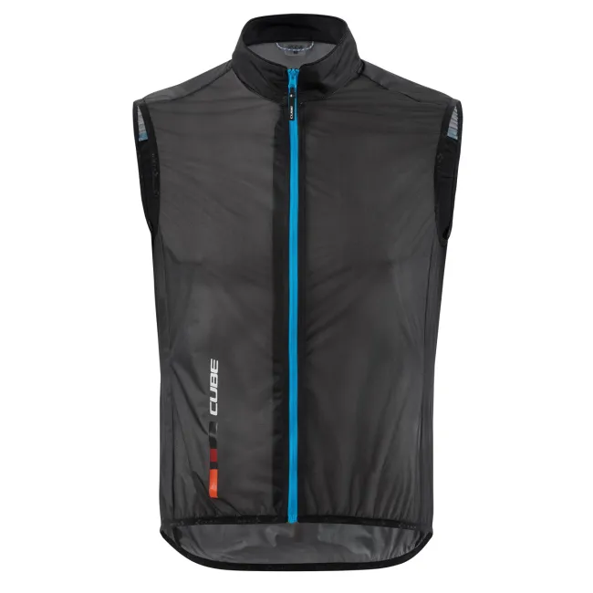 VESTE CUBE TEAMLINE GILET REPULSE BLACK BLUE M