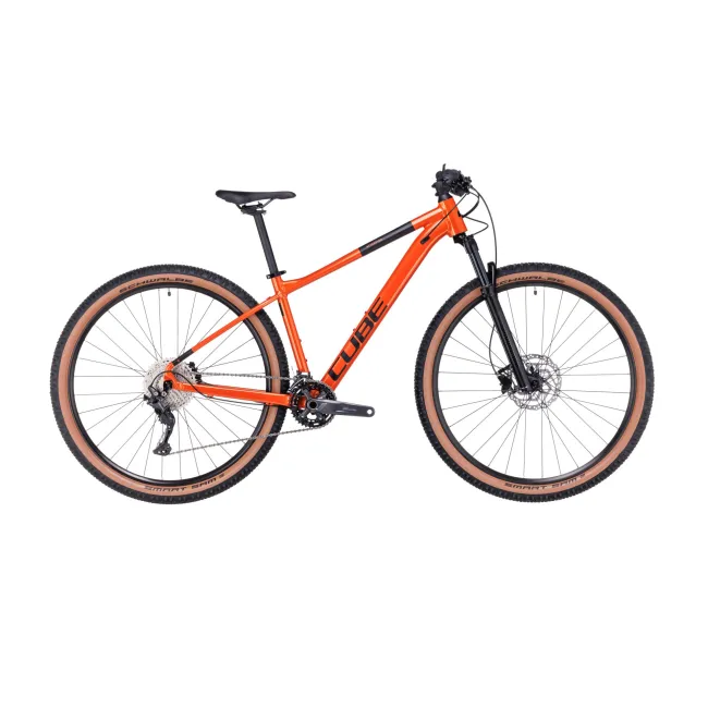 BICICLETA CUBE ATTENTION Fireorange Black 2023 cadru XXL (24") - roti 29"