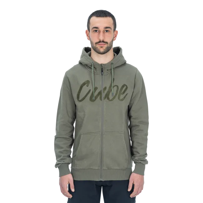 HANORAC CUBE ORGANIC ZIP HOODIE OLIVE L L