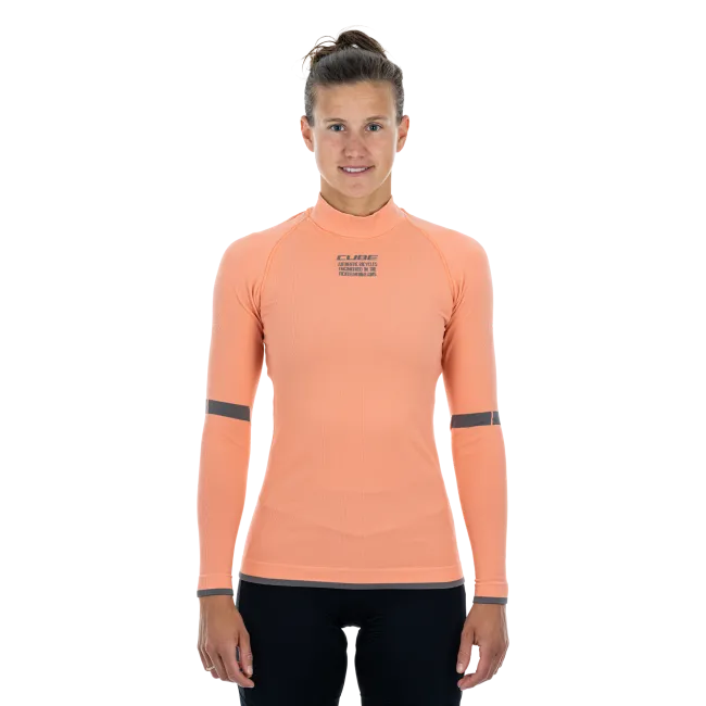 BLUZA DE CORP CUBE WS BASELAYER RACE BE WARM L/S CORAL M/L