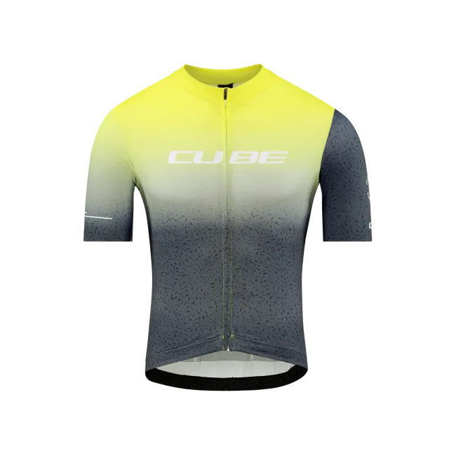 TRICOU CICLISM CUBE BLACKLINE JERSEY RACE S/S YELLOW GREY L