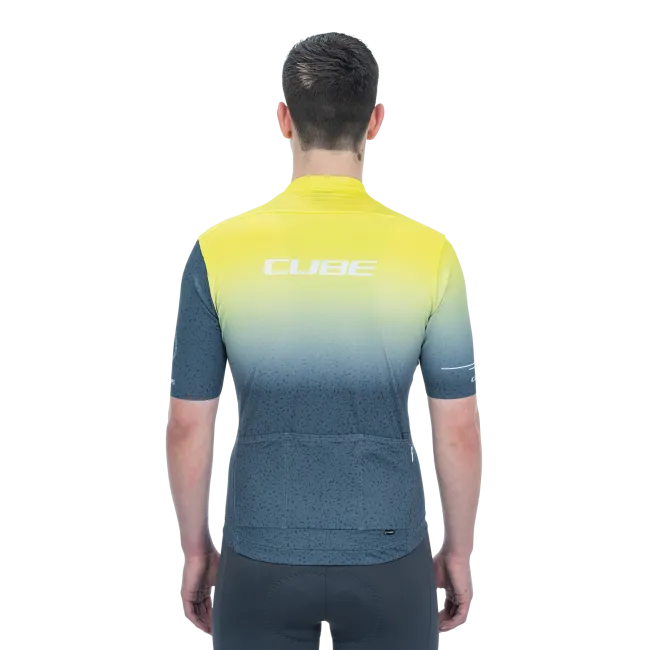 TRICOU CICLISM CUBE BLACKLINE JERSEY RACE S/S YELLOW GREY M