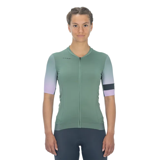 TRICOU CICLISM CUBE BLACKLINE WS JERSEY FADE S/S OLIVE VIOLET M (38)