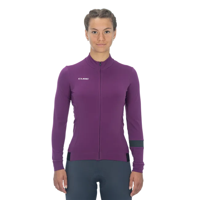 TRICOU CICLISM CUBE BLACKLINE WS JERSEY L/S VIOLET S (36)