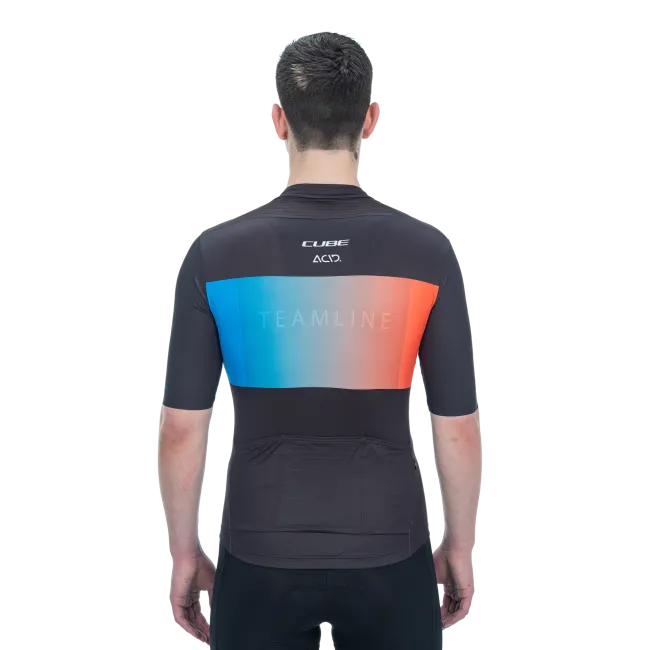 TRICOU CICLISM CUBE TEAMLINE JERSEY S/S BLACK BLUE RED XL